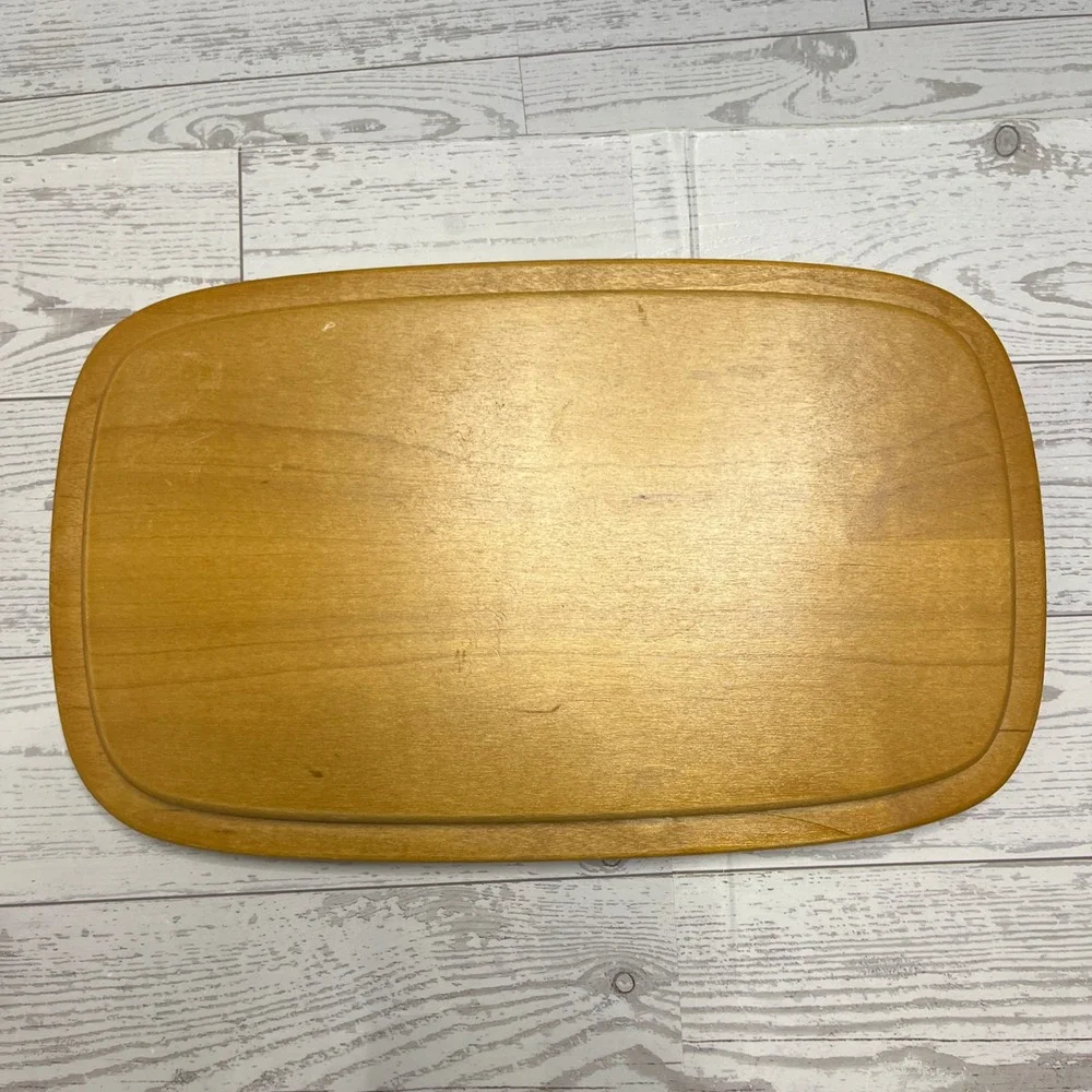 Longaberger Homestead Wood Basket Lid Engraved Maple Leaf Logo Black Trim